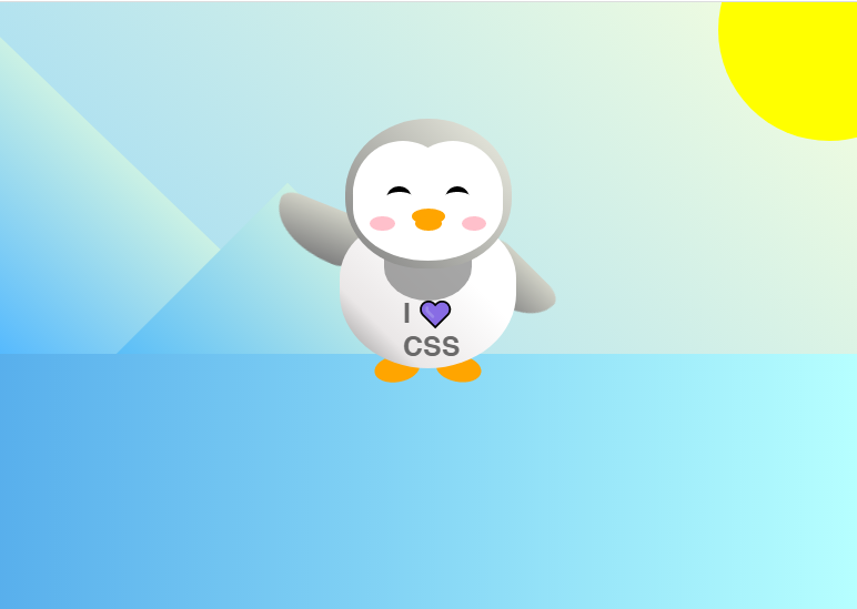 Penguin Drawing with CSS and Animation